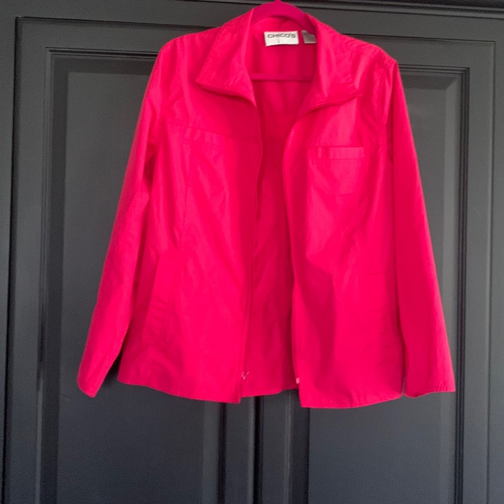 Pink jacket Chico’s  Size 2 fits M/L